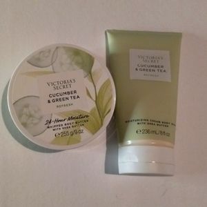 Victoria's Secert Cucumber n Green Tea moisturizer cream Body wash w/Shea Butter